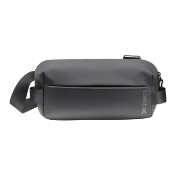 Tomtoc Polyester Shoulder Bag, Crossbody Bag Medium Size Men's Obsidian Black