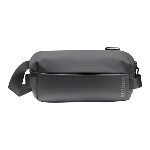 Tomtoc Polyester Shoulder Bag, Crossbody Bag Medium Size Men's Obsidian Black