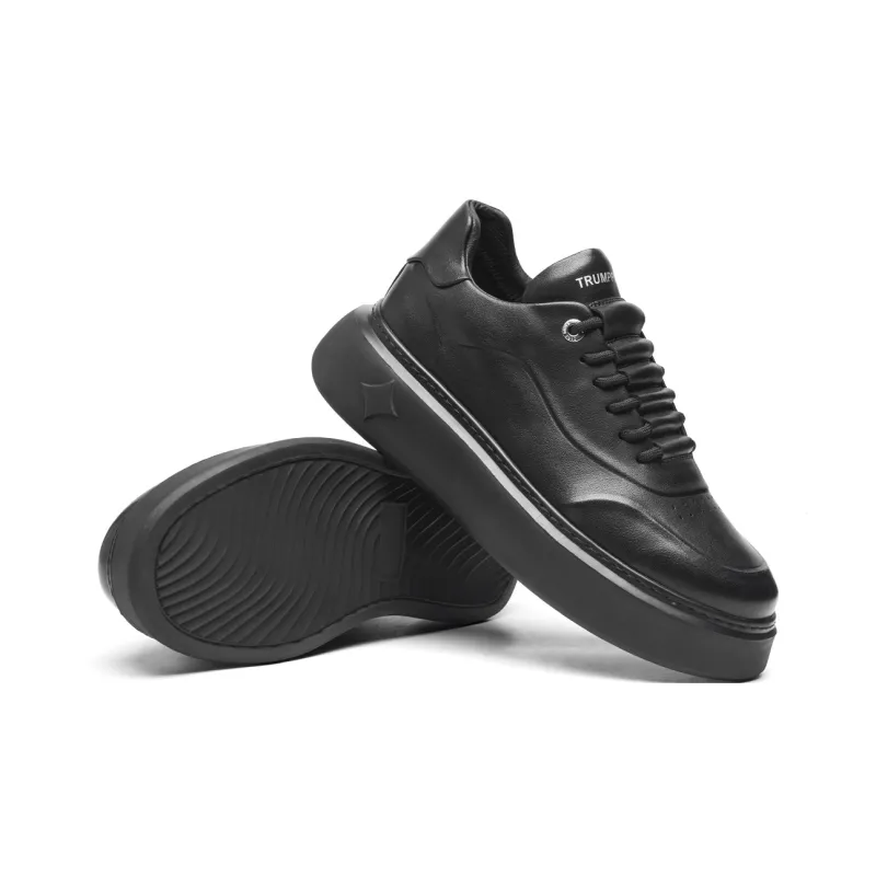 TRUMPPIPE Small White Shoes Height Increasing Low Top Stylish Skateboarding Shoes Men's-11