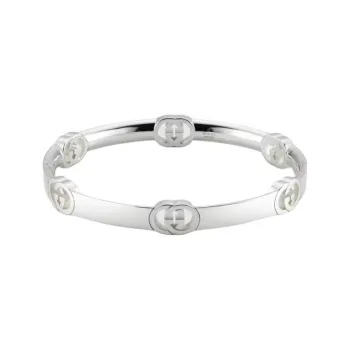 GUCCI 925 Sterling Silver Bangles Men's Silver