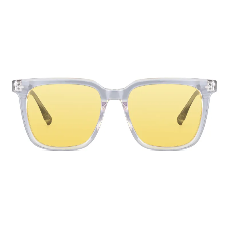 PULAIS Plate Frame Square Sunglasses Men's-1