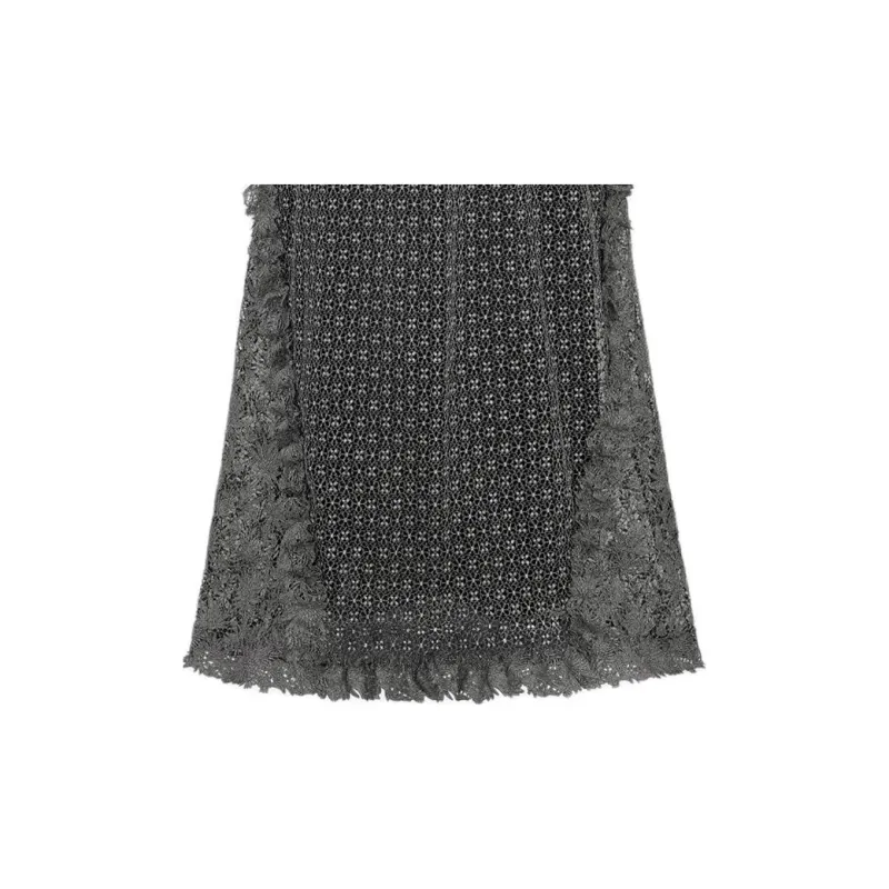 DIOR SS25 Sleeveless Dress Women's Silver Black-3