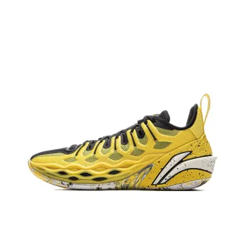 LiNing Buckets Cushioned Slip Resistant Breathable Rebound Basketball Shoes Men's Yellow Black