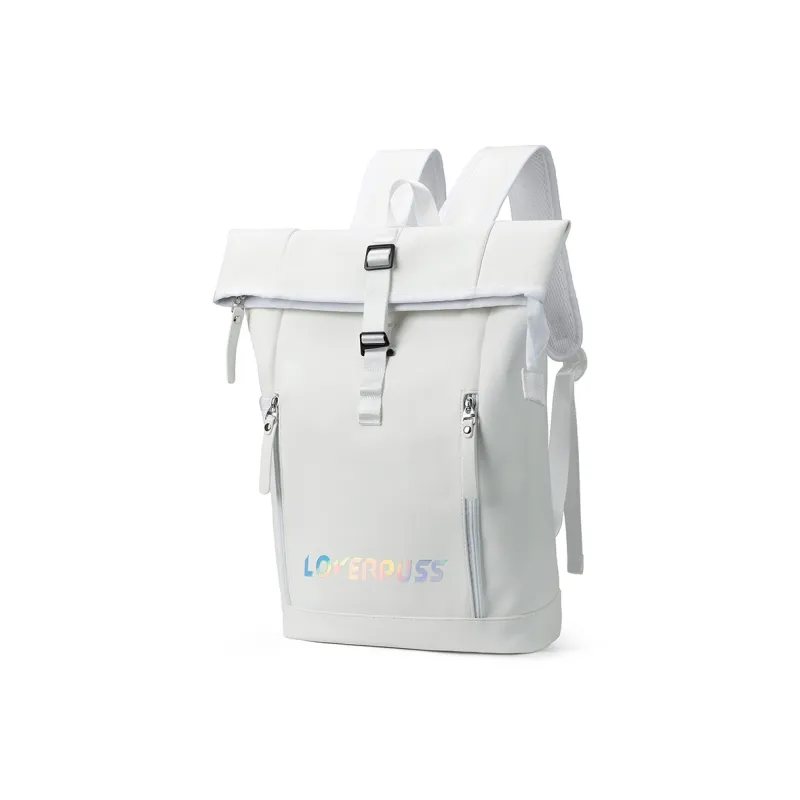 LOVERPUSS Polyurethane Backpack Unisex Aurora White-2