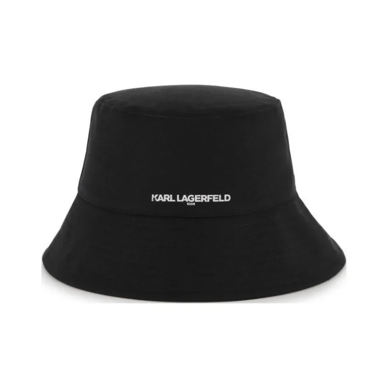 Karl Lagerfeld Kids Logo print Cotton Bucket Hat-2