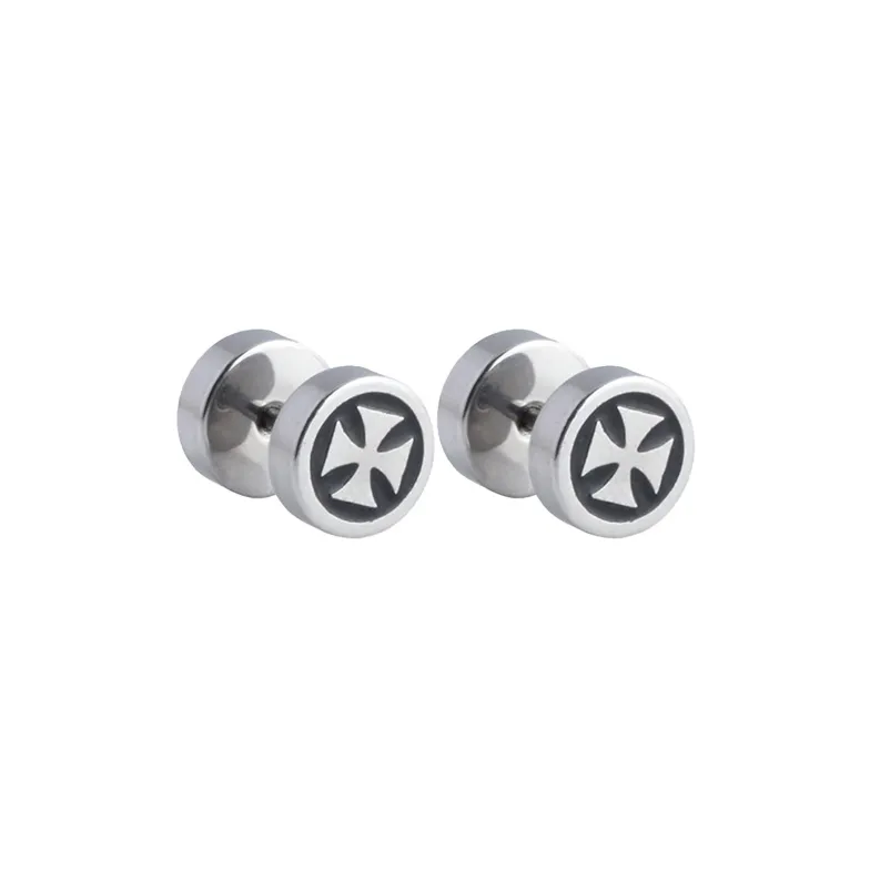 QIANFANGDAHUANGYE Alloy S925 Silver Stud Earrings Men's-4
