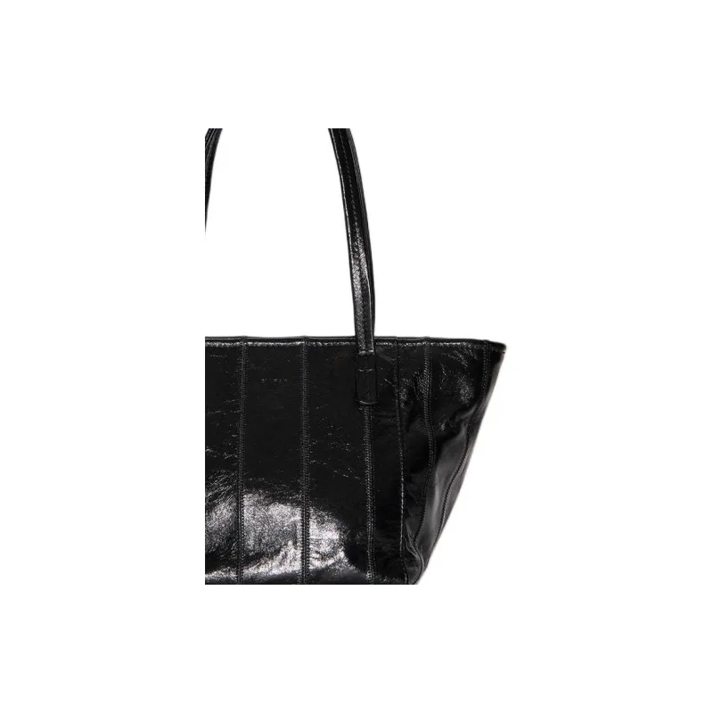 By Far Patchwork Creased Leather Shoulder Bag-3