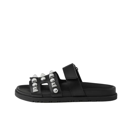 HERMES Chypre Slide Slippers Women's Black