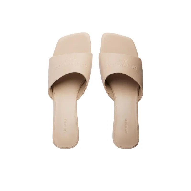 Balenciaga DUTY FREE Slide Slippers 6cm Women's Beige-4