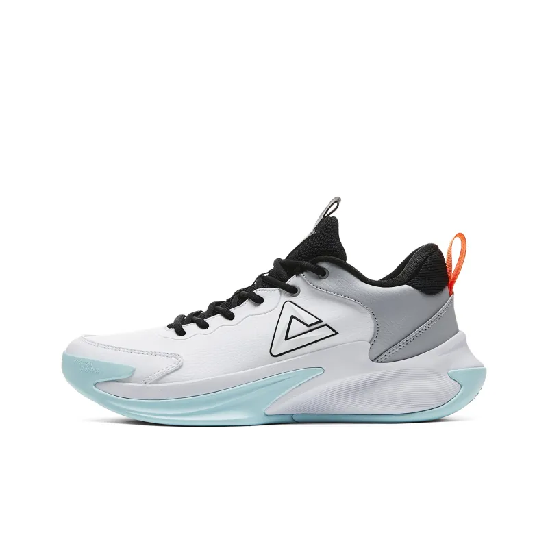 PEAK Triumph 1.0 Anti Slip Wear Resistant Low Top Basketball Shoes Men's Black White-0