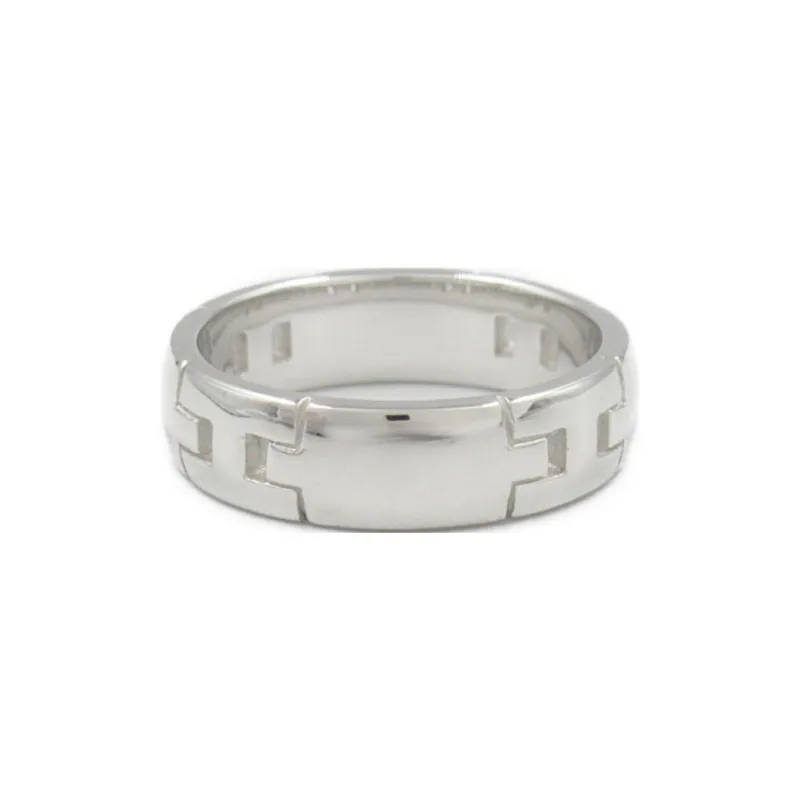 HERMES White Gold Rings Women's Silver-1