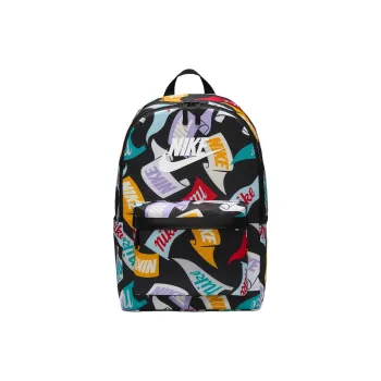 Nike Heritage Polyester Backpack Regular Unisex Black & Multicolor