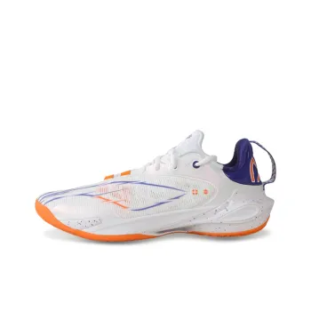 LINING Flash Strike 11 Basketball Shoes Men Low Top White Blue