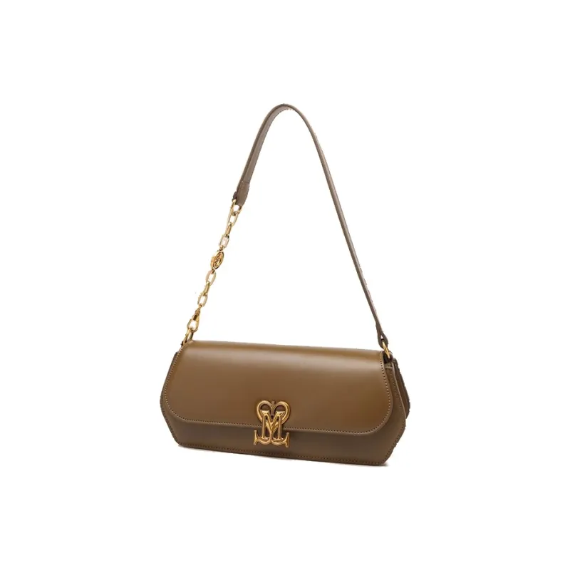 BUHOWE Polyurethane Shoulder Bag Women's Brown-2