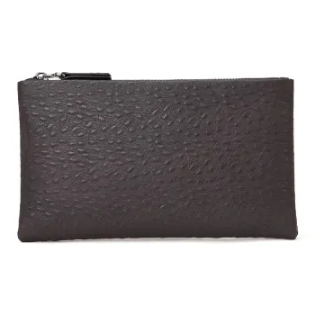 ROBERTA DI CAMERINO Cow Leather Clutch Wallet Regular Men's Black/Coffee
