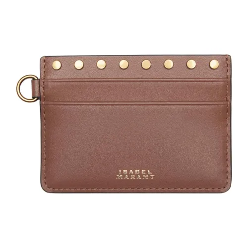 ISABEL MARANT Leather Card Holder Women's Brown