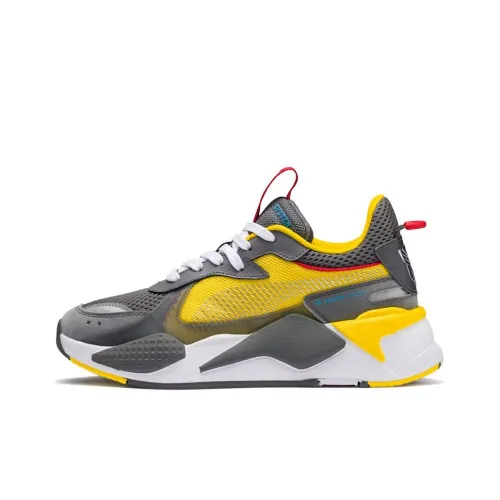 Toys Transformers Bumblebee x PUMA RS-X Anti-Slip Wear-Resistant Low-Top Kids' Running Shoes Yellow/Gray Teenagers