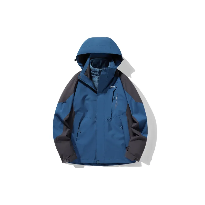 Jeep Water Resistant Windproof Breathable Wear Resistant Warm Windbreaker Jacket Unisex-4