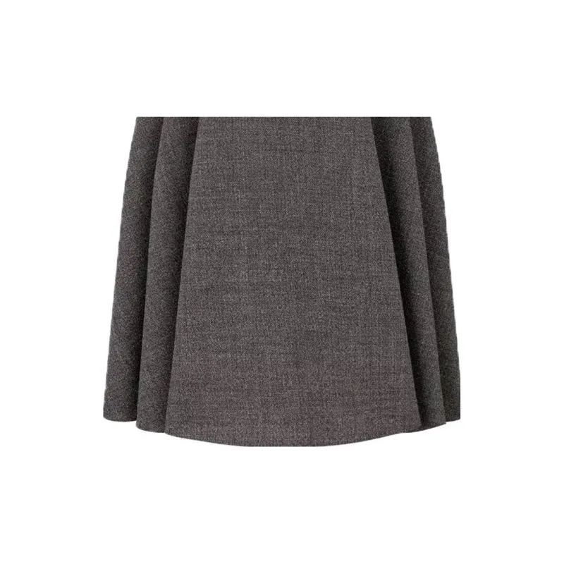 DIOR Belted Mid-Length Dress Short-Sleeved Dresses Women's Gray-3