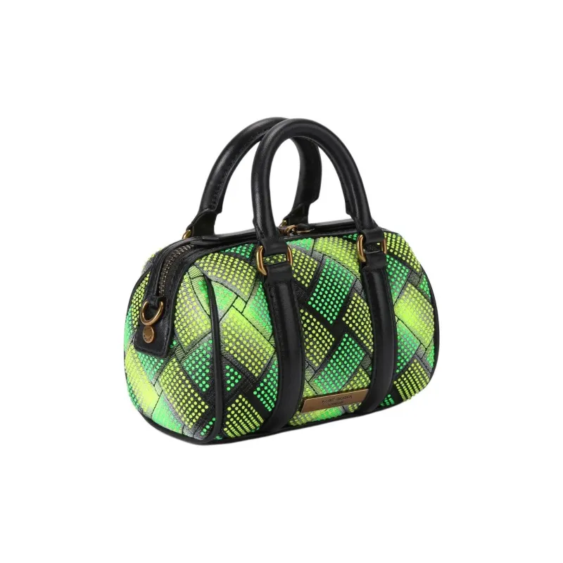 Kurt Geiger London Kensington Denim Boston Bag, One Shoulder Handbag Extra Small Women's Green-2