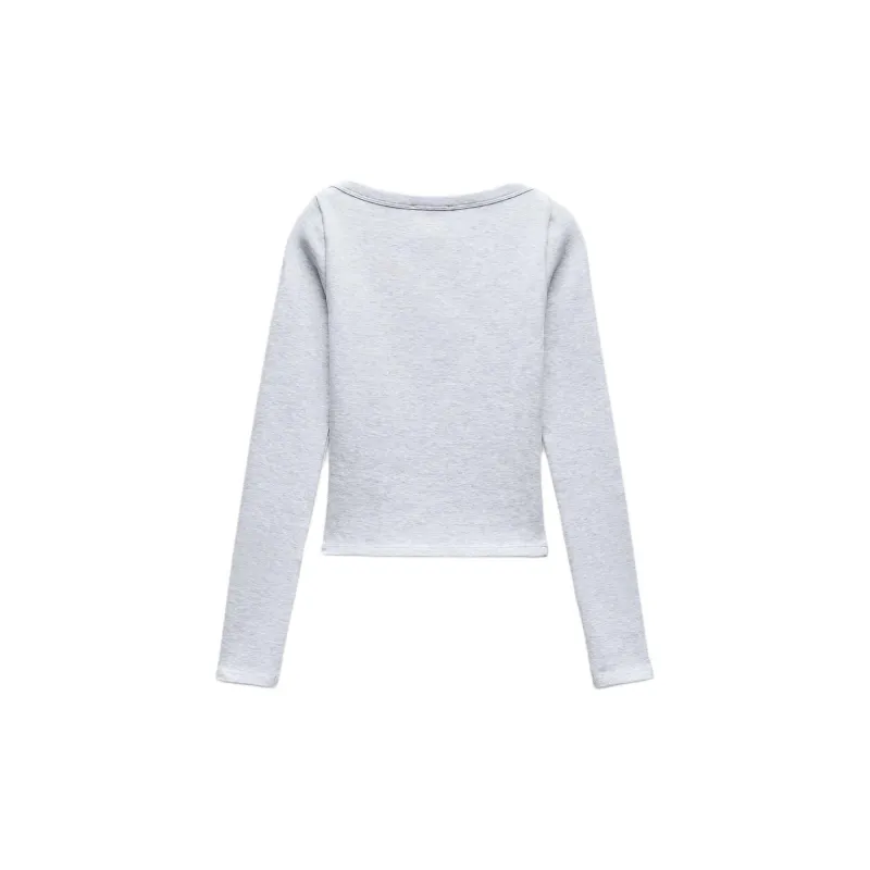 ZARA T Shirts Women's Gray-1