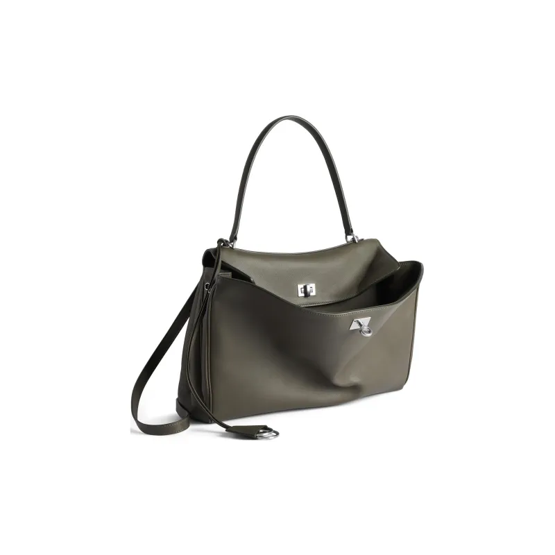 Balenciaga Rodeo Smooth Cow Leather Shoulder Bag, Crossbody Bag, Handbag Medium Size Women's Khaki-2