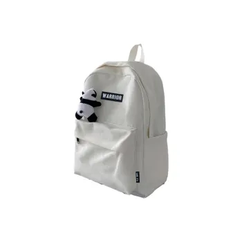 Warrior Nylon Backpack Unisex White/Black