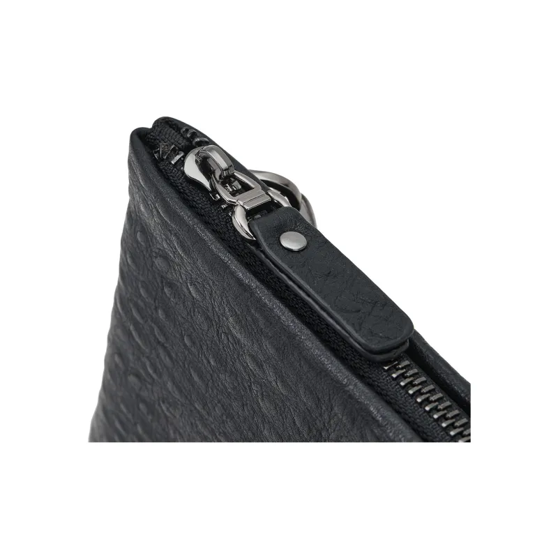 ROBERTA DI CAMERINO Cow Leather Clutch Wallet Regular Men's Black/Coffee-10