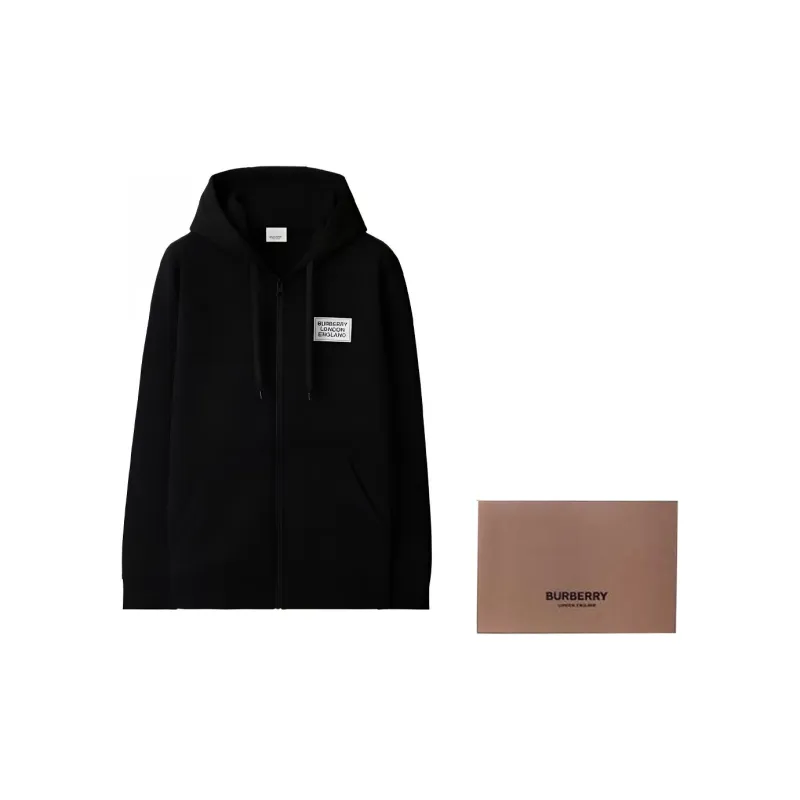 Burberry Hove Logo Print Zip Hoodie-3