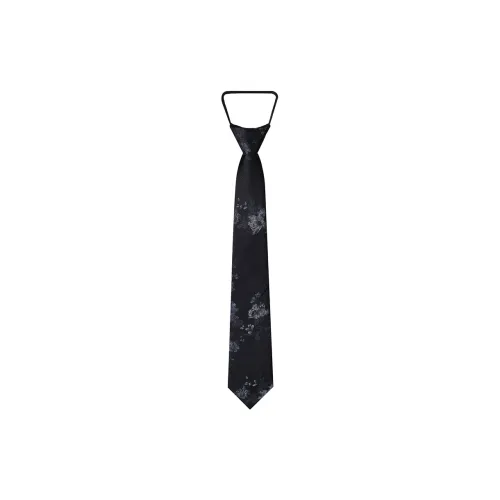WILLIAM MILTON Mulberry Silk Ties Men's Black White Silk No Knot Lazy High End Accessories Casual Gift Box Set