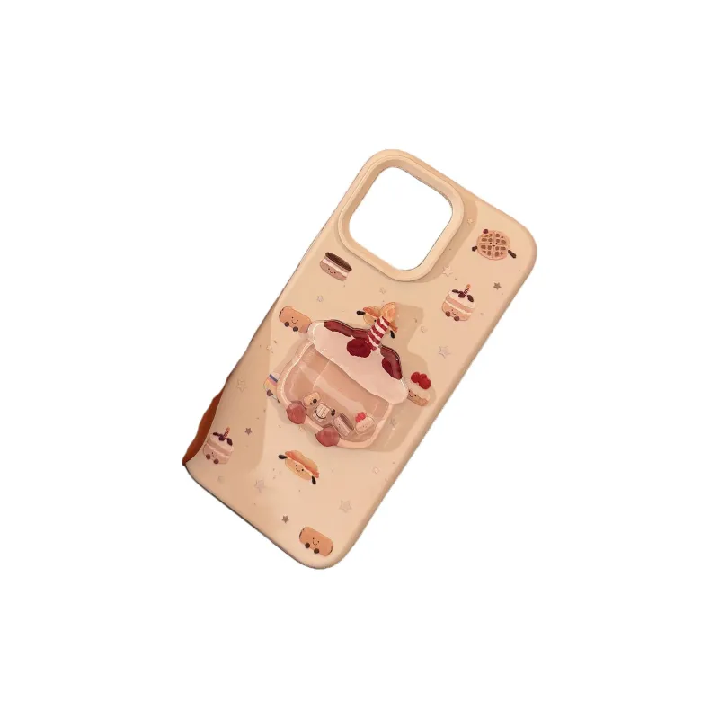 QIZHENG TPU Material Fun French Fries Rocking Phone Case Compatible With Apple 16 Pro Max/15/14/13/12/11-7