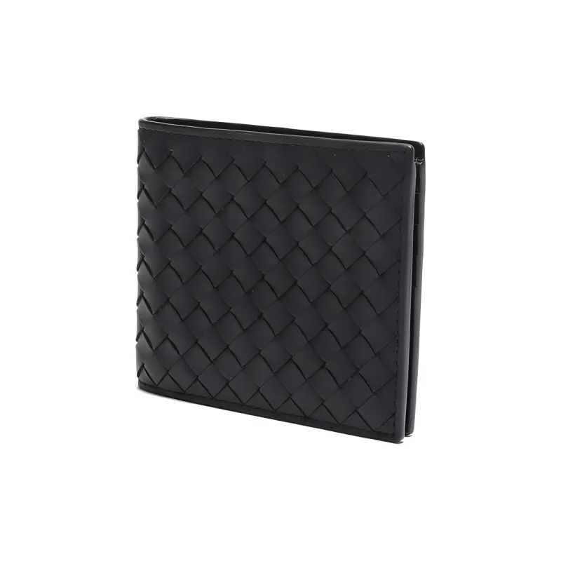 Bottega Veneta Intrecciato Leather Wallet Men's Black-1