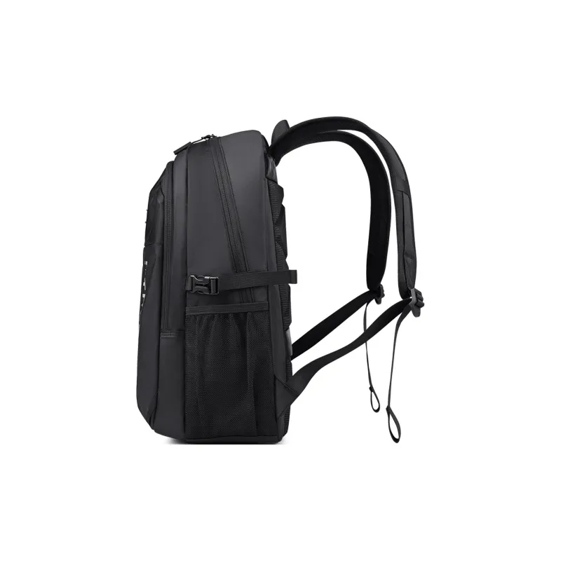 EDISON New Nylon Backpack Regular Unisex Black/Blue-3