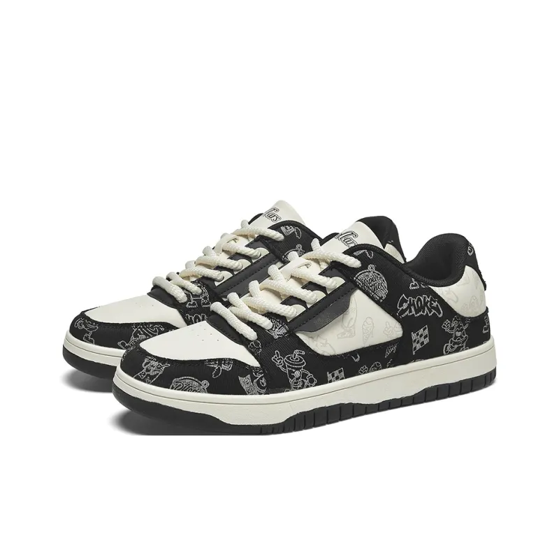 TCELLARS Cushioning, Abrasion Resistant, Height Increasing Low Top Skateboard Shoes Unisex Panda White-14