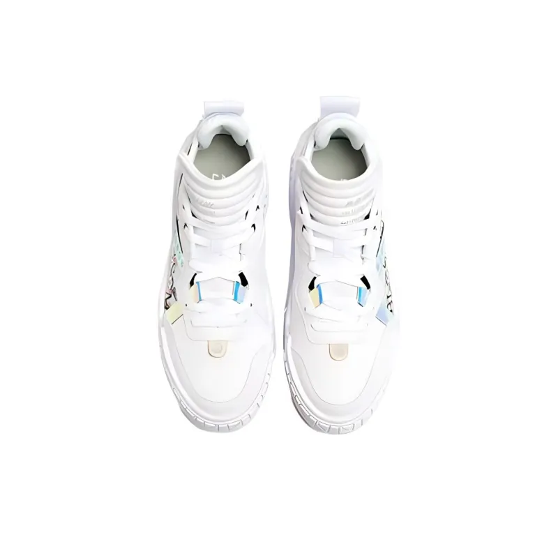 LiNing 001 Unblock Durable Breathable Low Top Skateboard Shoes Women's White-3