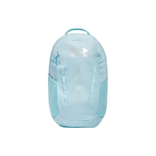 Under Armour Hustle Polyester Backpack Women's Light Blue & Metal Crystal Gold