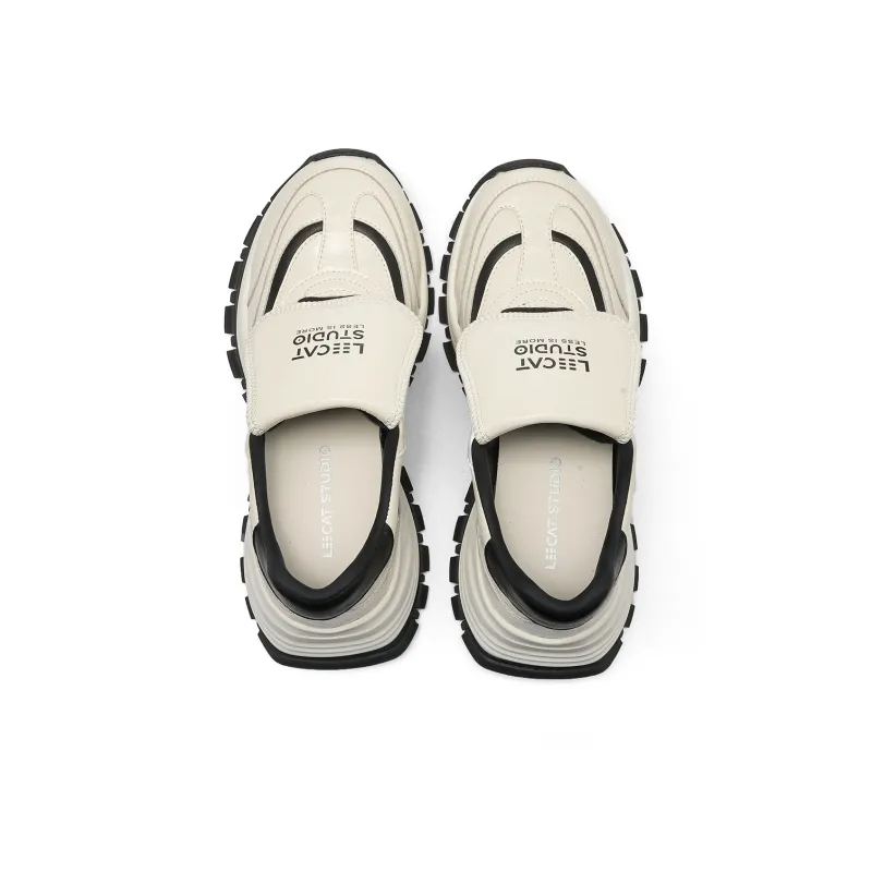 LEECAT STUDIO Cushioning Height Increasing Wear-Resistant Slip-Resistant Low-Top Chunky Sneakers Women's-4