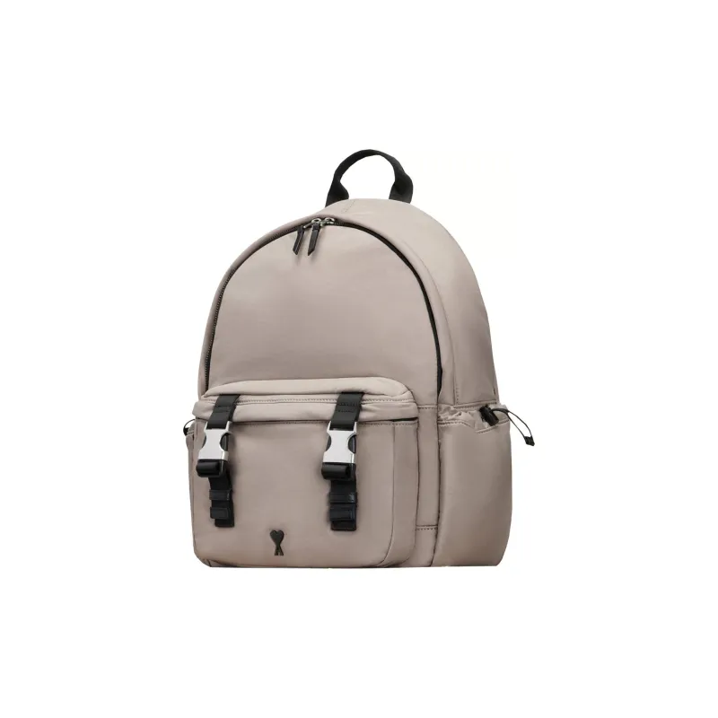 AMIPARIS Nylon Backpack Unisex Taupe-1