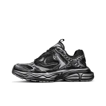NFL Wear resistant And Lightweight Low Top Chunky Sneakers Unisex Black