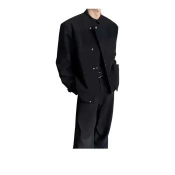 TESTUNG Fashion Jacket Unisex Black Single Item
