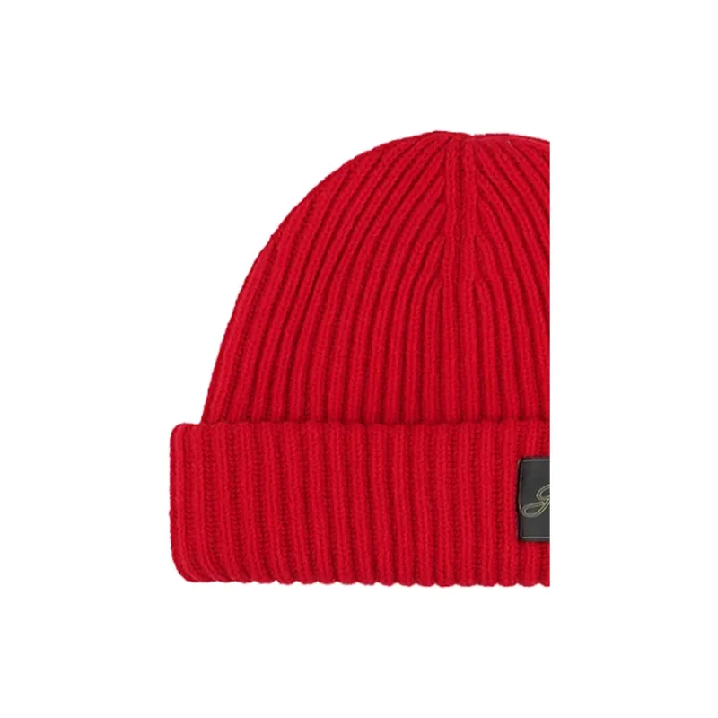 GANNI Sheep Wool Beanies Women's Red-1