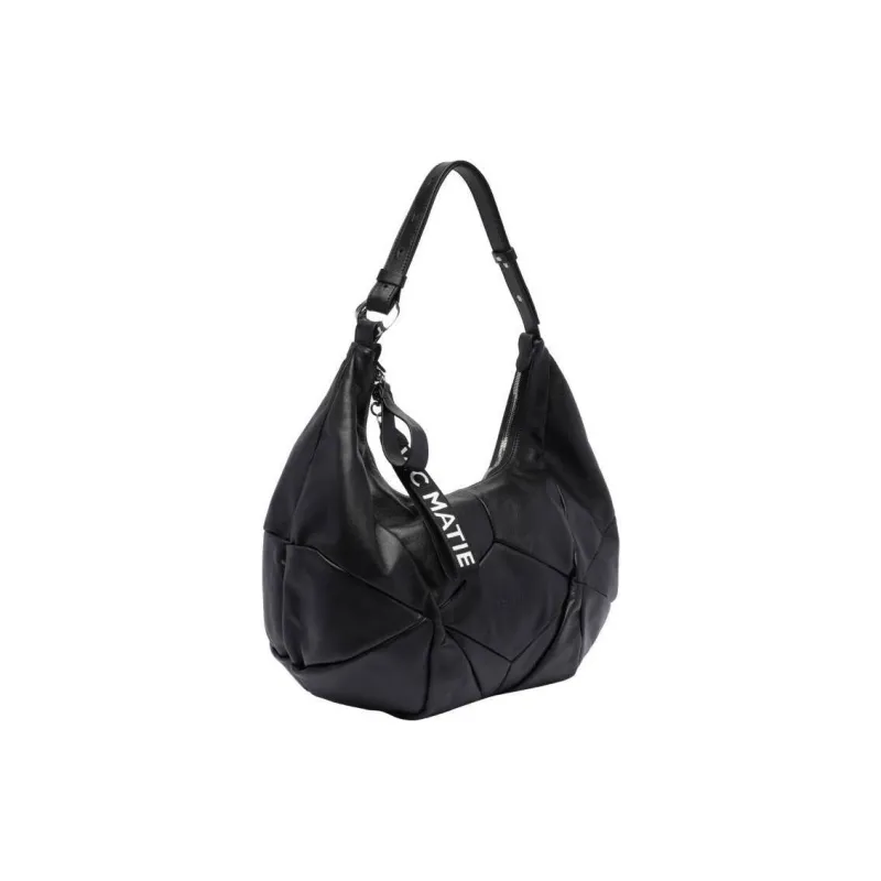 Vic Matie Calfskin Shoulder Bag Women's Black-1