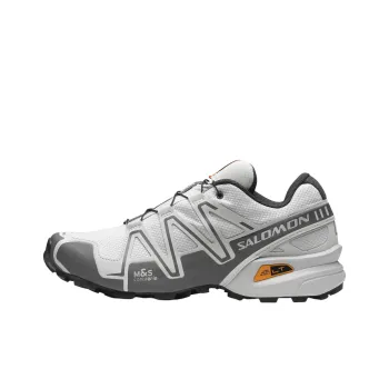 SALOMON Speedcross 3 Anti Slip Wear Resistant Low Top Casual Running Shoes Men's White Gray