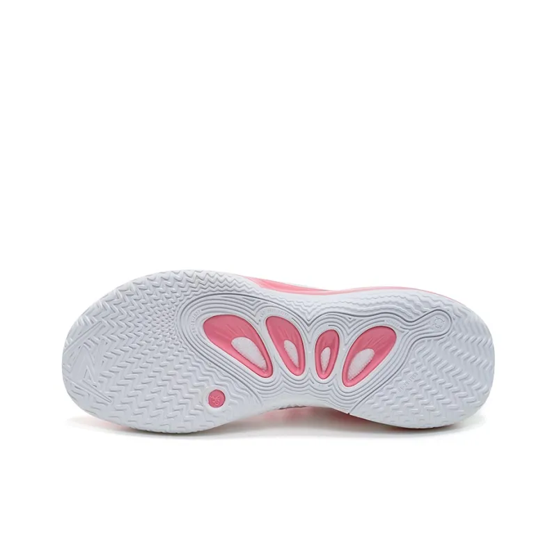 RIGORER Rieves Second Generation Basketball Shoes Men Low Top Zhunzhe White/Red Plum Pink-5