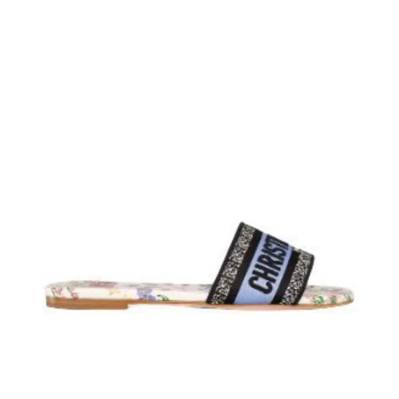 DIOR Dway Slide Slippers Women's Blue-1