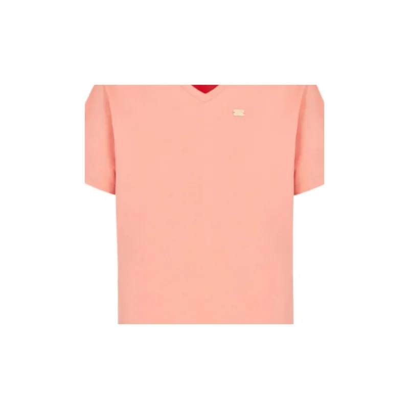 EMPORIO ARMANI EA7 SS25 T Shirt Women's Orange Pink-4