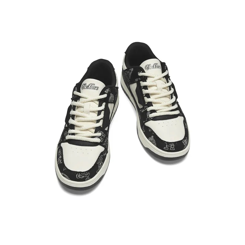 TCELLARS Cushioning, Abrasion Resistant, Height Increasing Low Top Skateboard Shoes Unisex Panda White-16