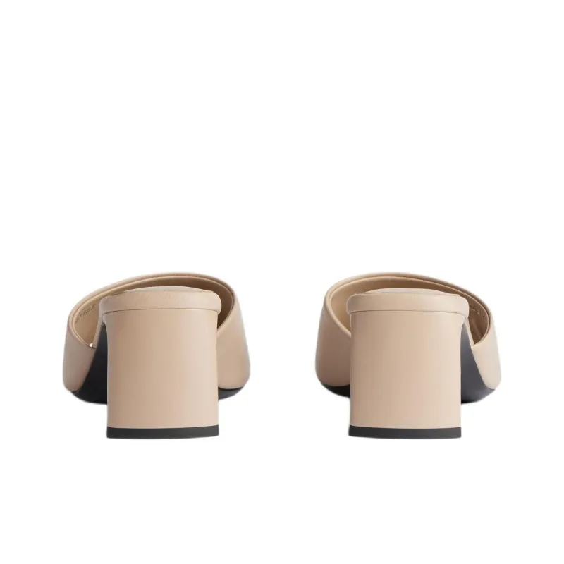 Balenciaga DUTY FREE Slide Slippers 6cm Women's Beige-5