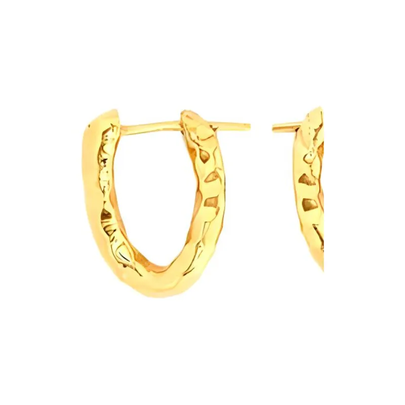 JIL SANDER Hammered Hoop Earrings-2
