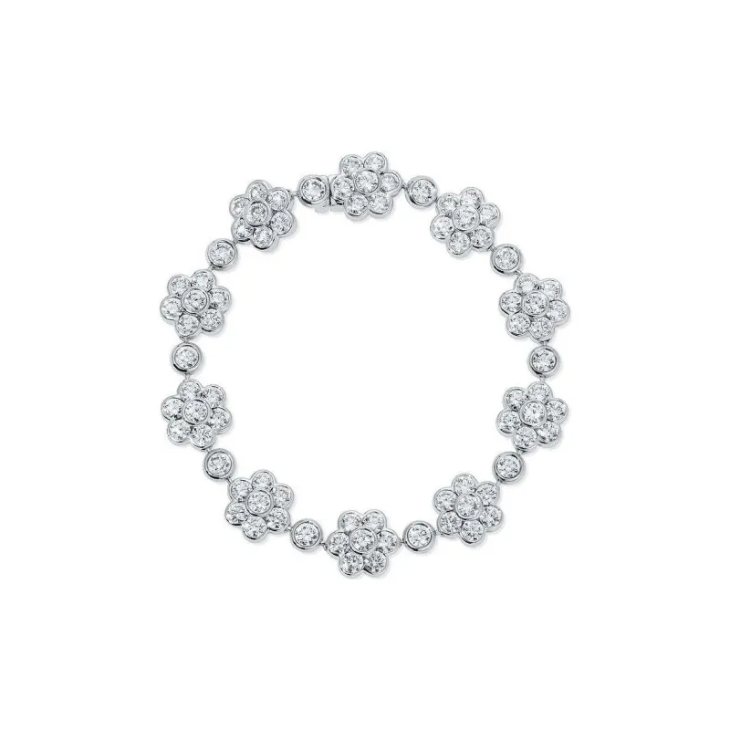 Anita Ko 18K White Gold Diamond Flora Bracelet-0